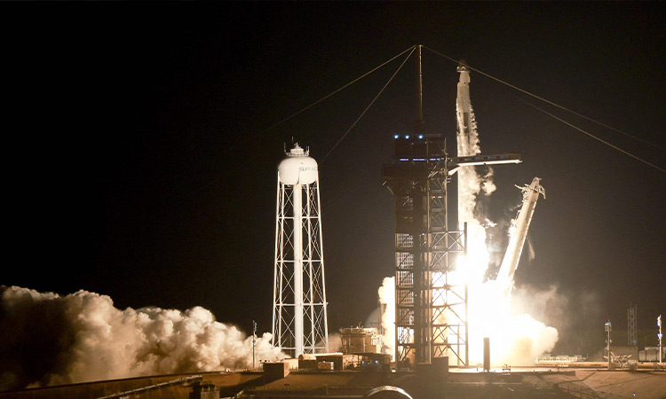 SpaceX launches daring mission with all-civilian crew for first private spacewalk