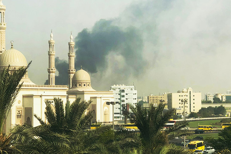 VIDEO: Fire breaks out in one of the Industrial Areas of Sharjah