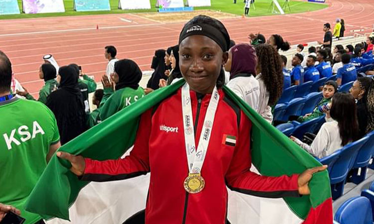 UAE sprinter Maryam Karim wins second gold medal at Taif championship event