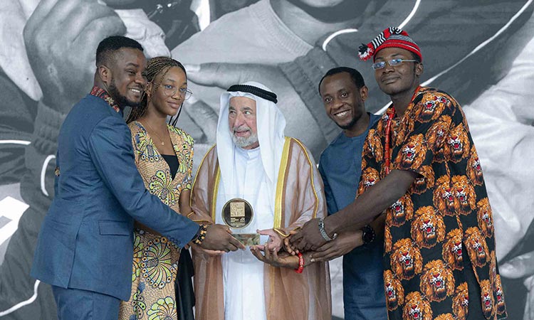 Sheikh Sultan honours Nigerian foundation for helping refugee kids with clean energy 