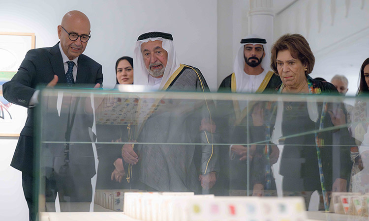 Sheikh Sultan opens Contemporary Mediterranean Arab Art exhibition