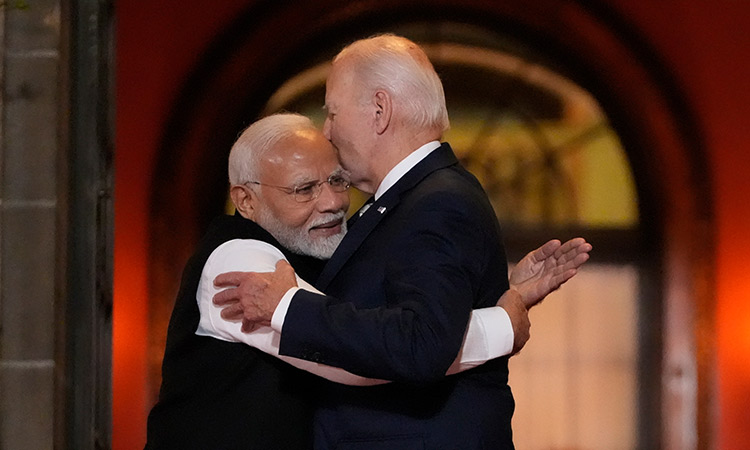 India's PM Modi gifts antique silver hand-engraved train model to Biden