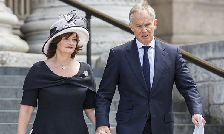 Cherie Blair was once pushed down the stairs outside a courtroom by a domestic abuser when she was a lawyer