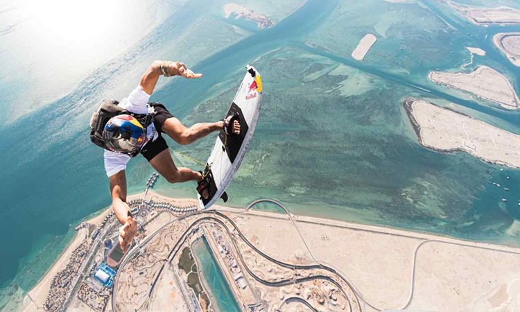 Abu Dhabi makes waves with highest skydive-to surf jump