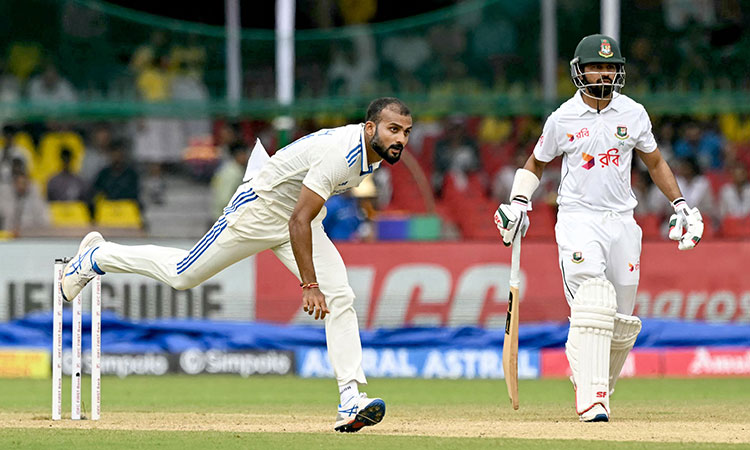 Fast bowler Deep takes two as India dent Bangladesh in second Test