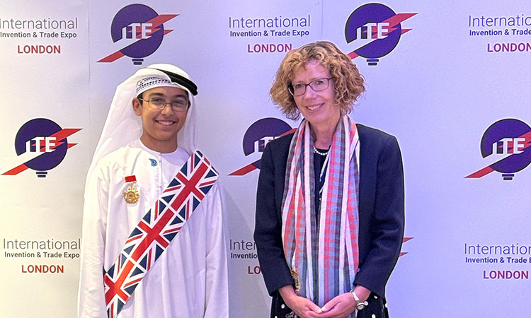 Emirati student Al Humaid receives 'Leadership Medal' at London Expo