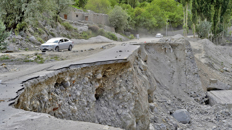 Three killed as landslide hits passenger van in Pakistan