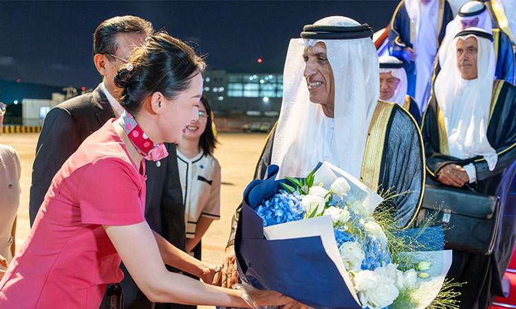 Ras Al Khaimah Ruler arrives in China, to deliver keynote speech at 24th CIFIT