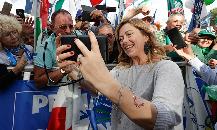 Far-right Italian leader Meloni rides popular wave in polls