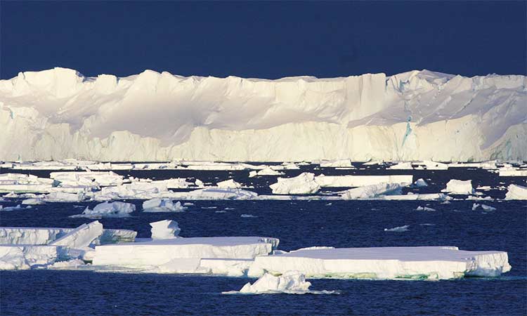 Global warming is thawing glacial areas