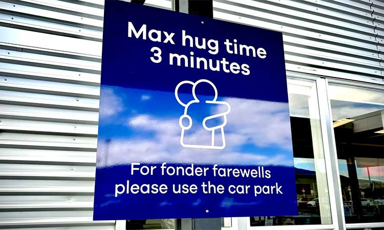 The time limit on airport hugs is something depressing