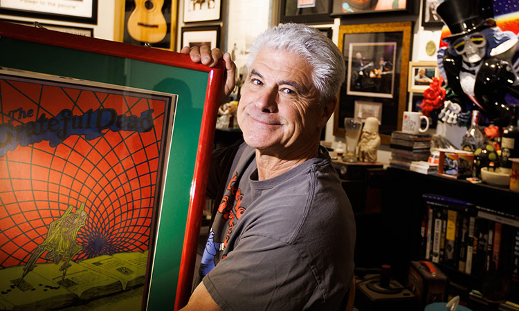 Fan accumulates epic collection of rock music memorabilia