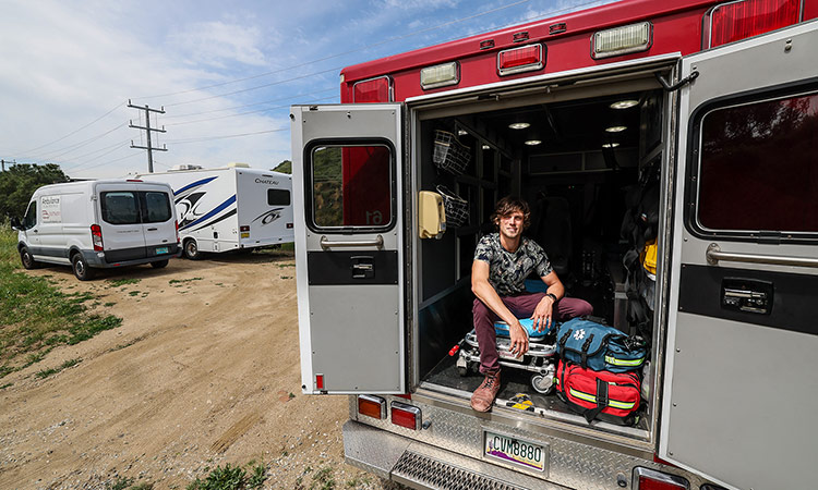 An ambulance: One man’s fight for a place to live