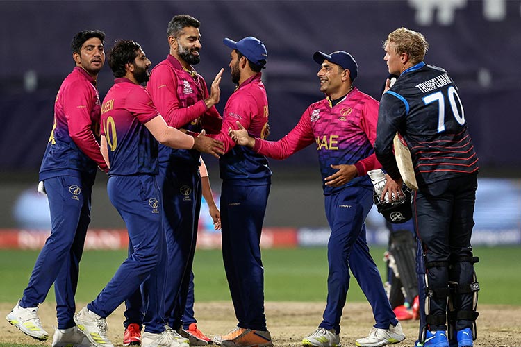 UAE beat Namibia to send Netherlands into Super 12 at T20 World Cup