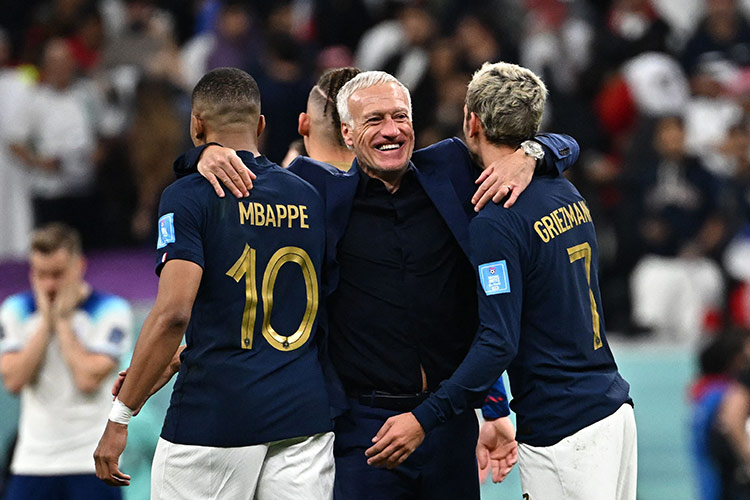 France's coach Deschamps plays down final talks, says focus is on semis against Morocco