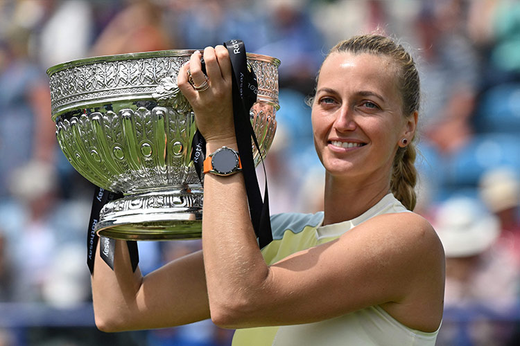 Kvitova wins Eastbourne to bolster Wimbledon prospects