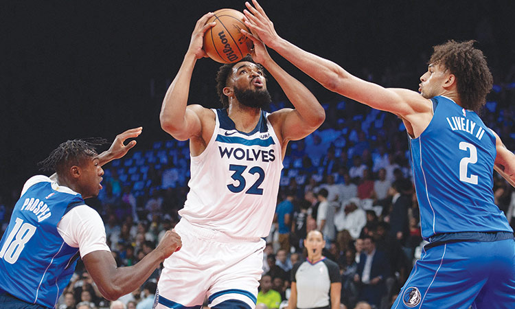 Timberwolves top Mavericks in  NBA preseason opener in Abu Dhabi