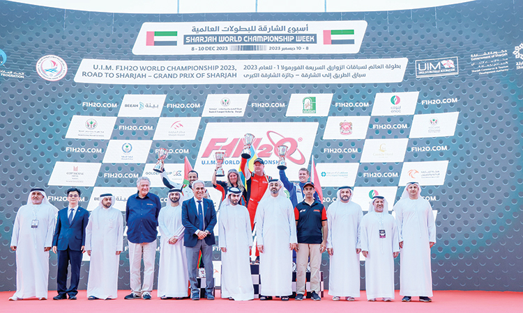 Sheikh Khaled crowns winners as Andersson dominates Sharjah Grand Prix