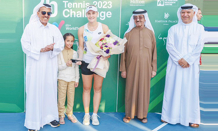 Tikhonova sweeps aside Hartono, wins 26th Al Habtoor Tennis Challenge title