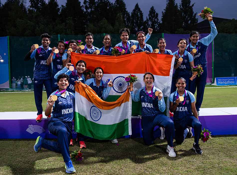 India's women strike cricket gold on debut at Asian Games