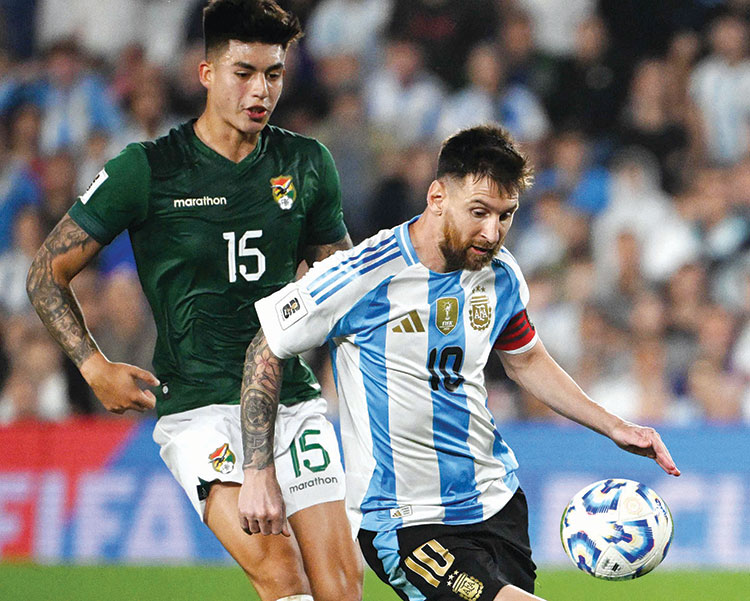 Vintage Messi   nets treble as   Argentina hit   Bolivia for 6,  Colombia win