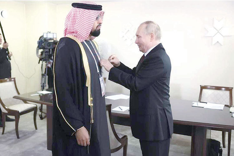 Putin’s Order of Friendship recognises   efforts of ACF: Sheikh Sultan Al Nahyan