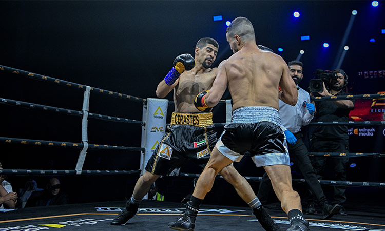 Majed maintains winning run as British,  French boxers star in EMD Fight Night