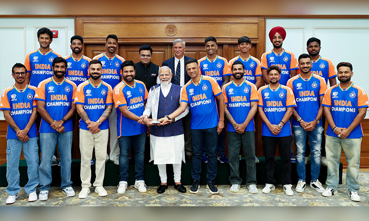 India's T20 World Cup winners return home, meet Modi 