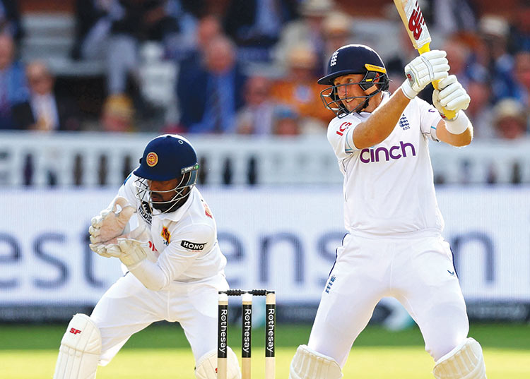 Root’s record  Test century   revives England   against Lanka  in second Test