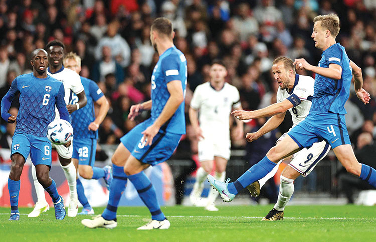 Kane fires double vs Finland to mark 100th England cap