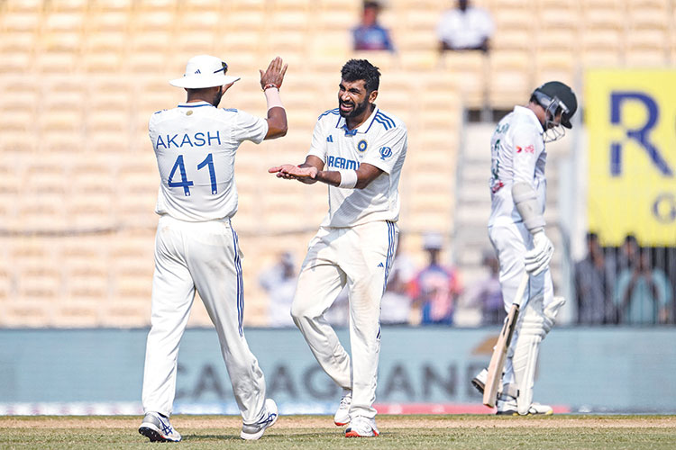 Bumrah’s four-wicket haul   puts India in driver’s seat